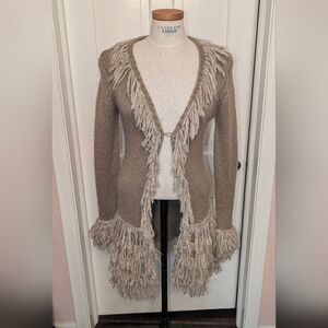 Fringed Penny lane  knit duster